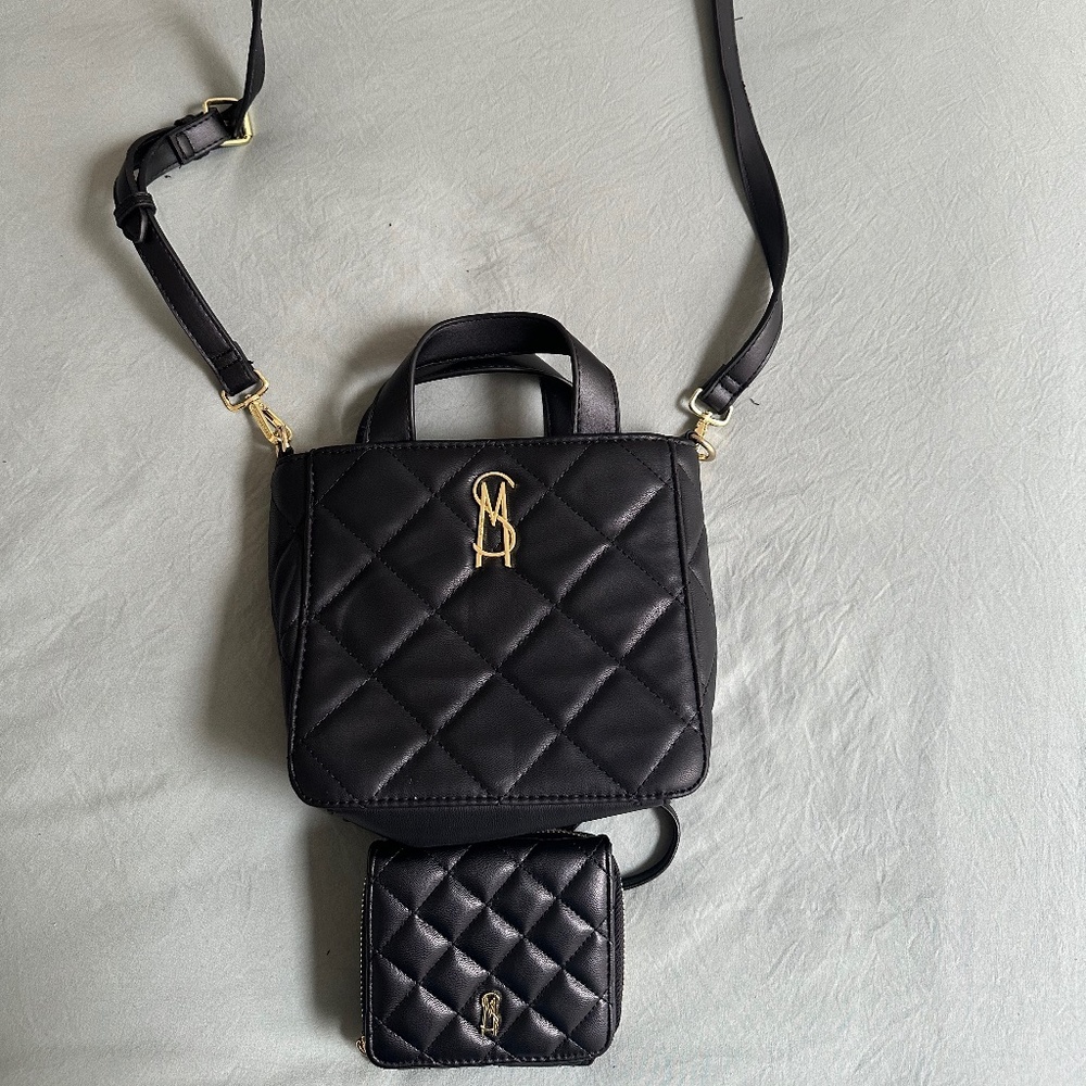 Steve Madden purse + wallet set - black